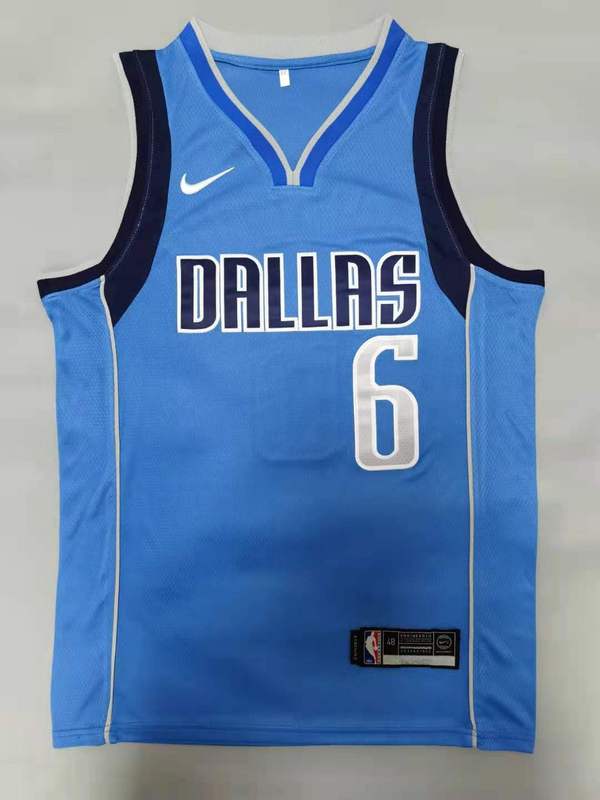 Men Dallas Mavericks #6 Porzingis Light Blue Nike 2025 NBA Jersey